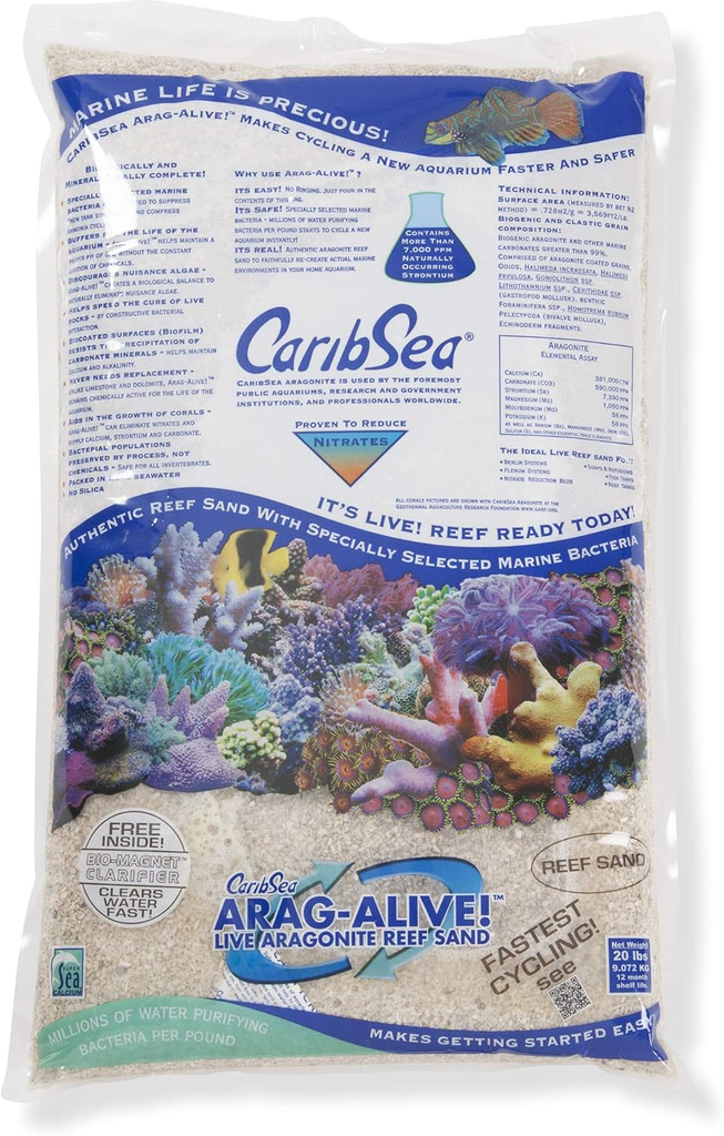 CaribSea - Arag-Alive Special Grade Reef Sand (20 lbs)